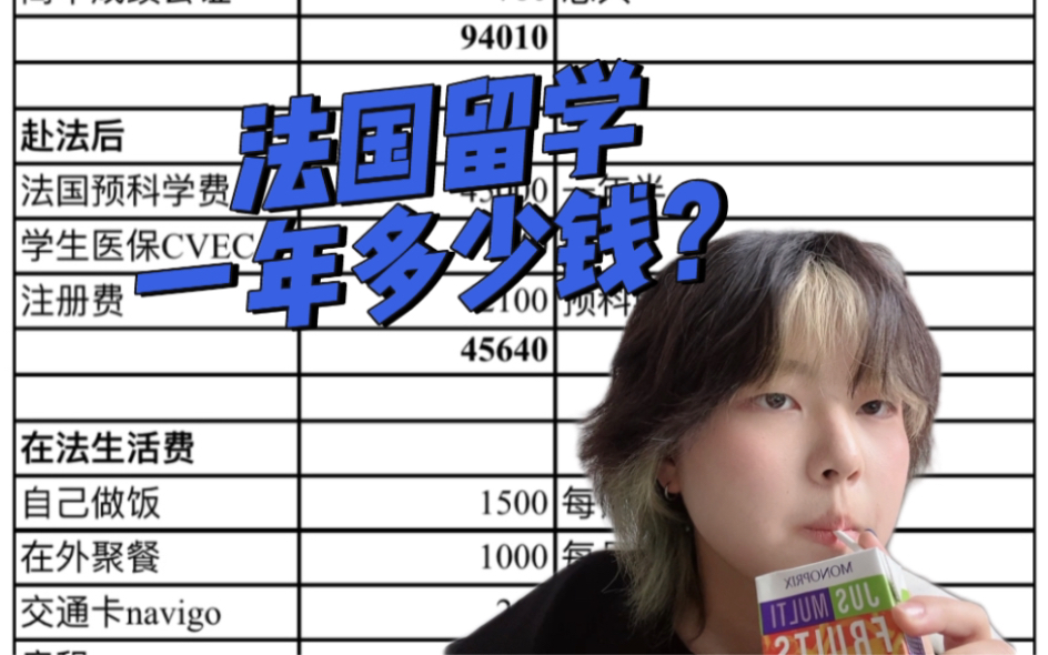 【全干货】法国留学一年只要10万?不要学费还倒拿房补?(普通家庭且非学霸)哔哩哔哩bilibili