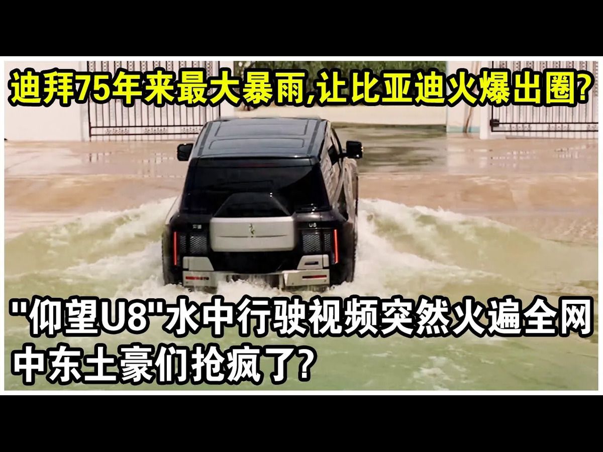 [图]迪拜75年来最大暴雨，竟让比亚迪大显身手！仰望U8“水中行驶”视频突然火遍全网，中东土豪门抢疯了？