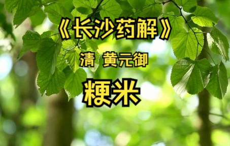 《长沙药解》粳米哔哩哔哩bilibili