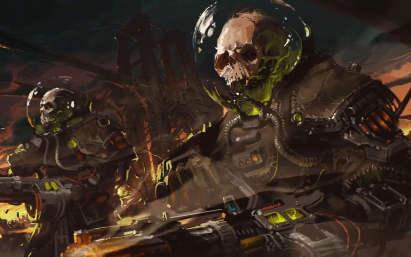 ps手绘游戏原画插画—世界末日之骷髅士兵_哔哩哔哩 (゜-゜)つロ 干杯