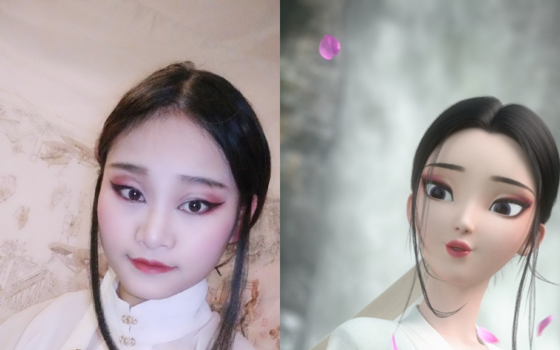 《白蛇:缘起》小白仿妆 国漫加油