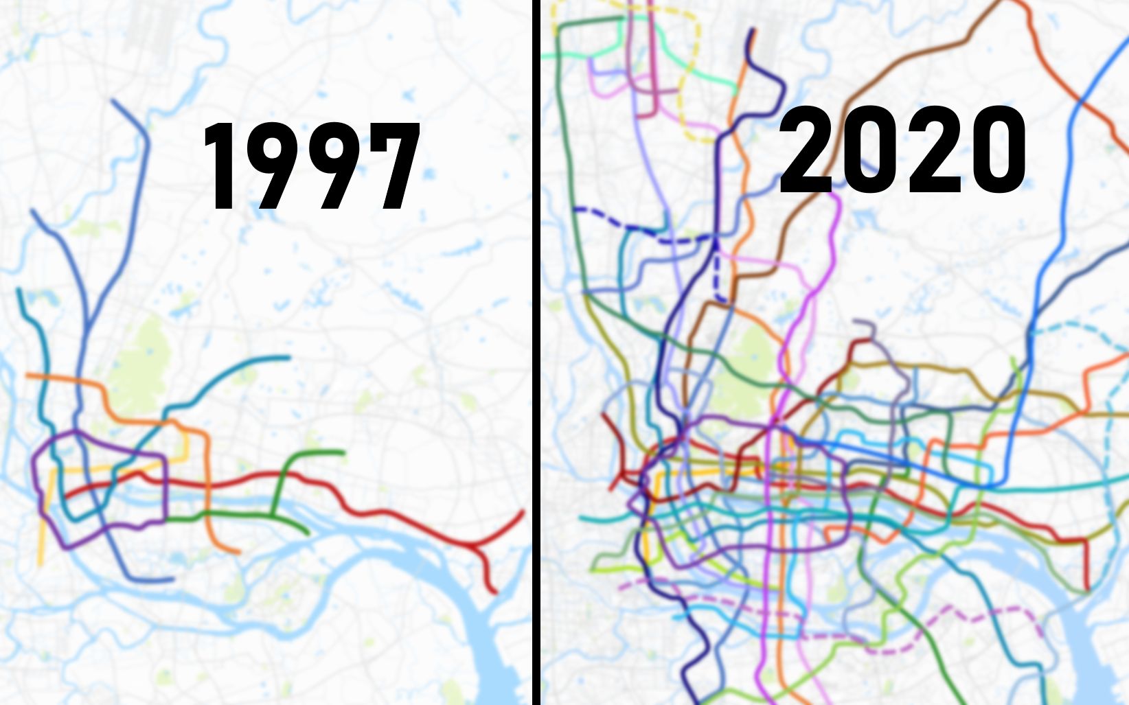 【广州地铁】从十字方案到四十三线方案: 19882035羊角线网规划史哔哩哔哩bilibili