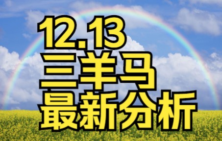 12.13三羊马:主力资金最新情况,如何判断一只强势个股?哔哩哔哩bilibili