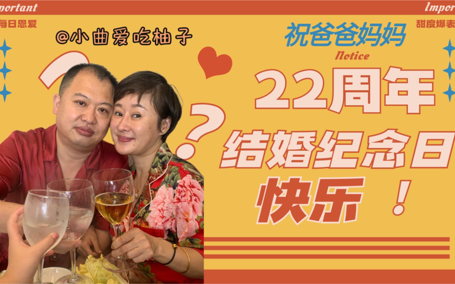 小曲的碎碎念08 | 爸爸妈妈结婚22周年纪念日vlog | 记录日常生活
