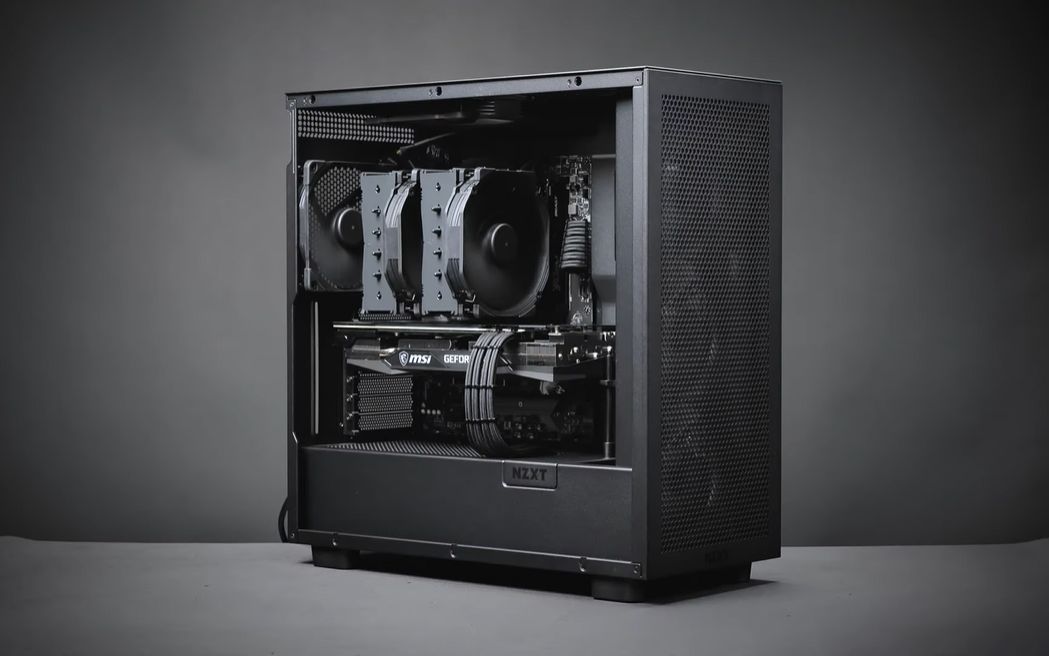 恩杰nzxt h7 flow丨猫头鹰noctua nh-d15 chromax丨msi rtx 3070 ti丨