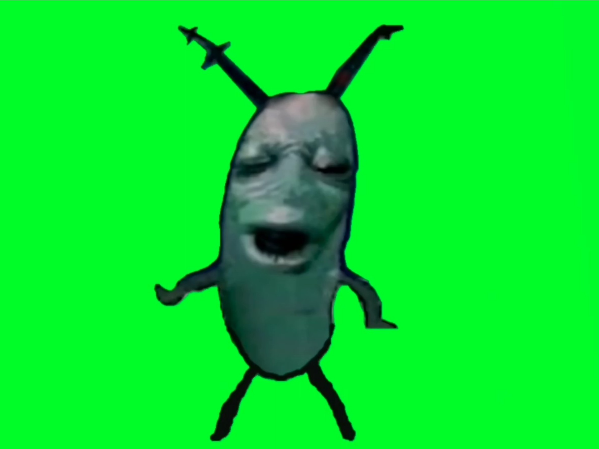 人脸痞老板绿幕素材