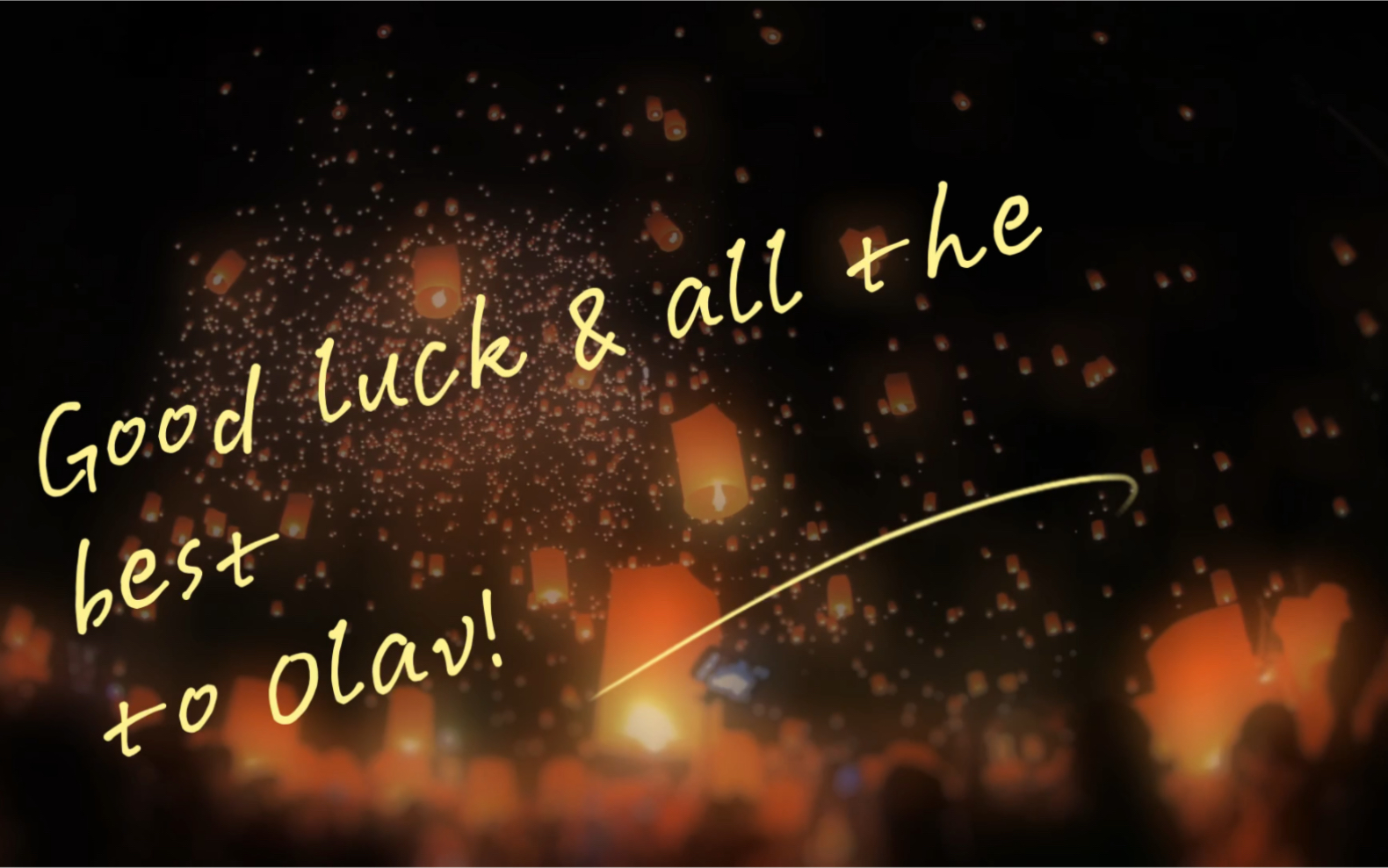 best wishes to olav! 告别雷锋