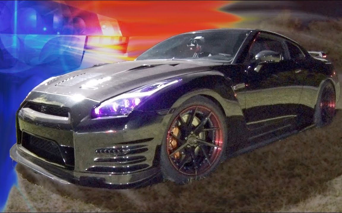 [1320日常]800匹马力gtr街头赛车被警察拦截.