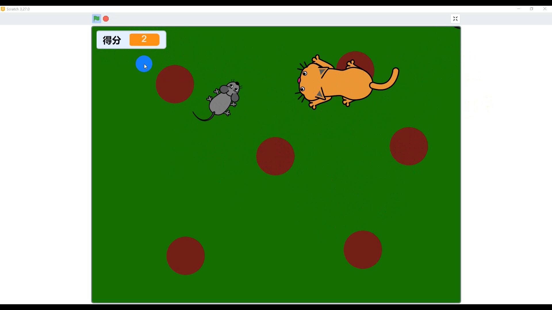 [图]《带你步入编程世界》scratch3教程：侦测模块第三节猫捉老鼠