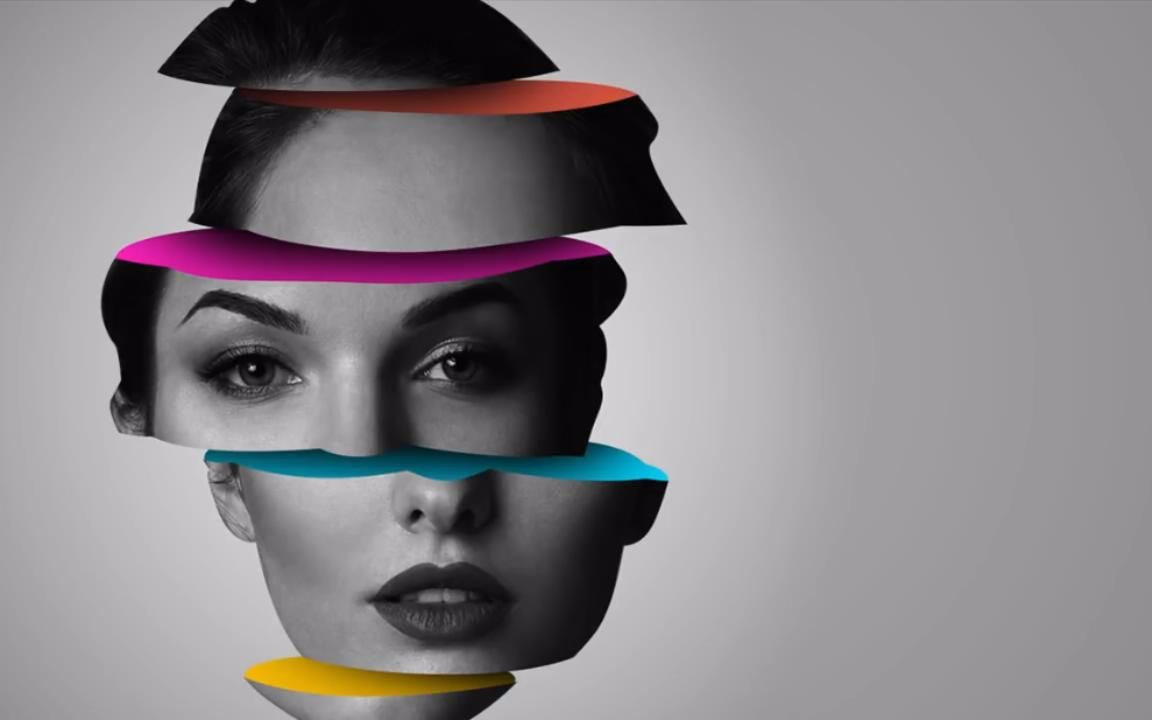 ps制作炫酷的分割多彩特效海报教学视频