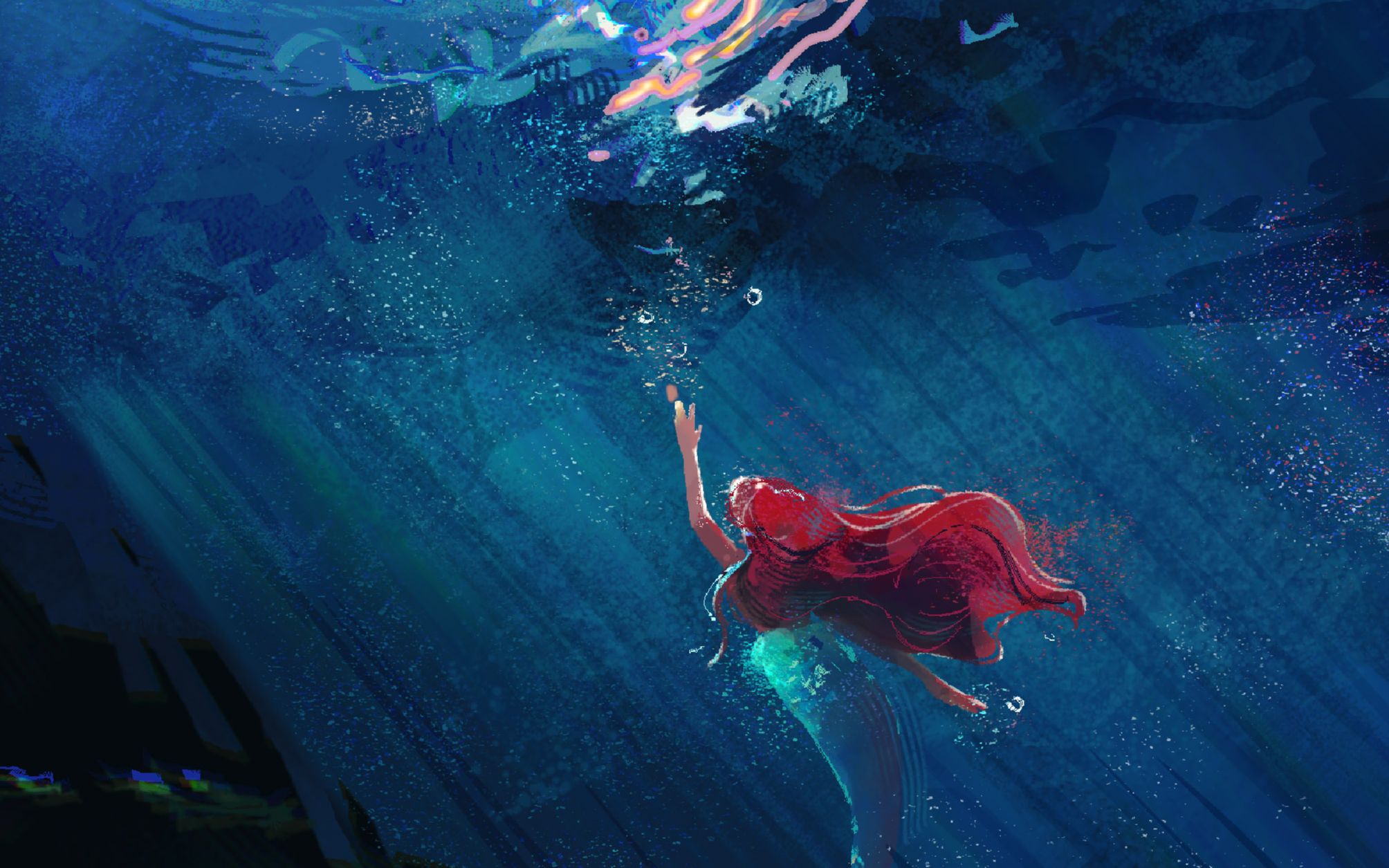 【绘画过程】色彩挑战60天第53天的小美人鱼