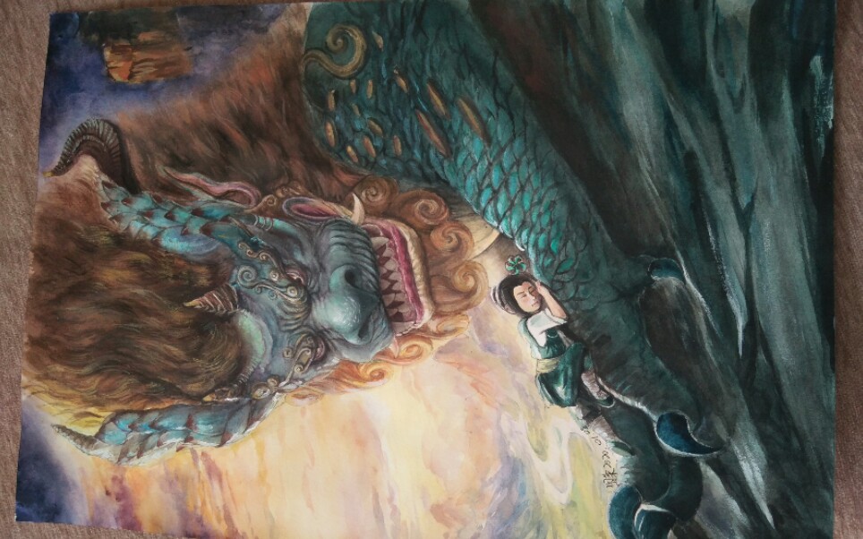 手绘闲菜up主作死挑战临摹风语咒海报