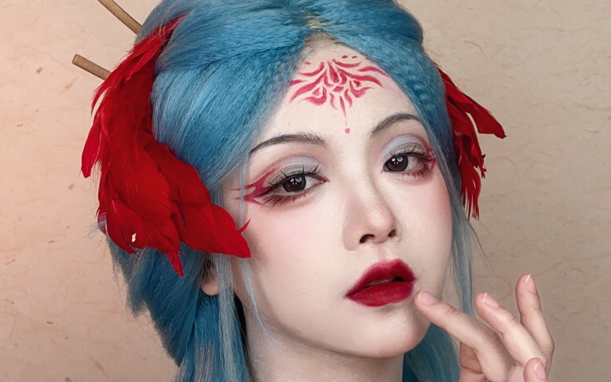 「豆芽」国风 | lolita版《山海经》——青鸟仿妆