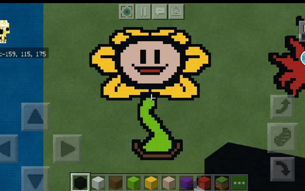 罪恶玖我的世界像素画undertaleflowey