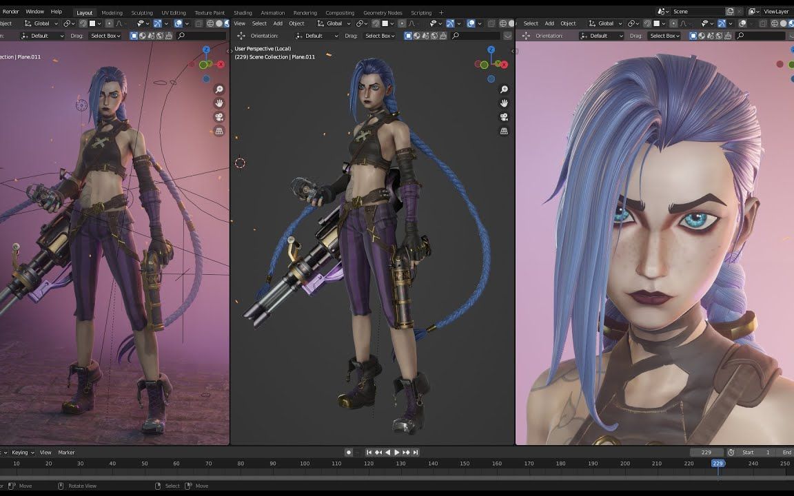 08. joker fan art - xp-pen artist pro 16 - blender