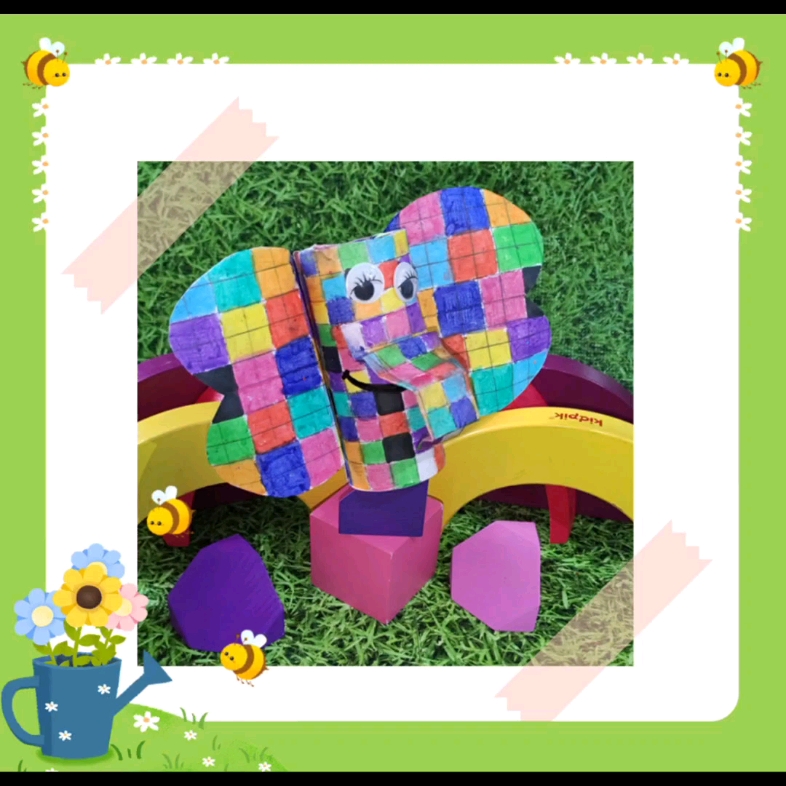 [幼儿手工] buzzworld diy playtime 制作手工卷纸筒大象《elmer