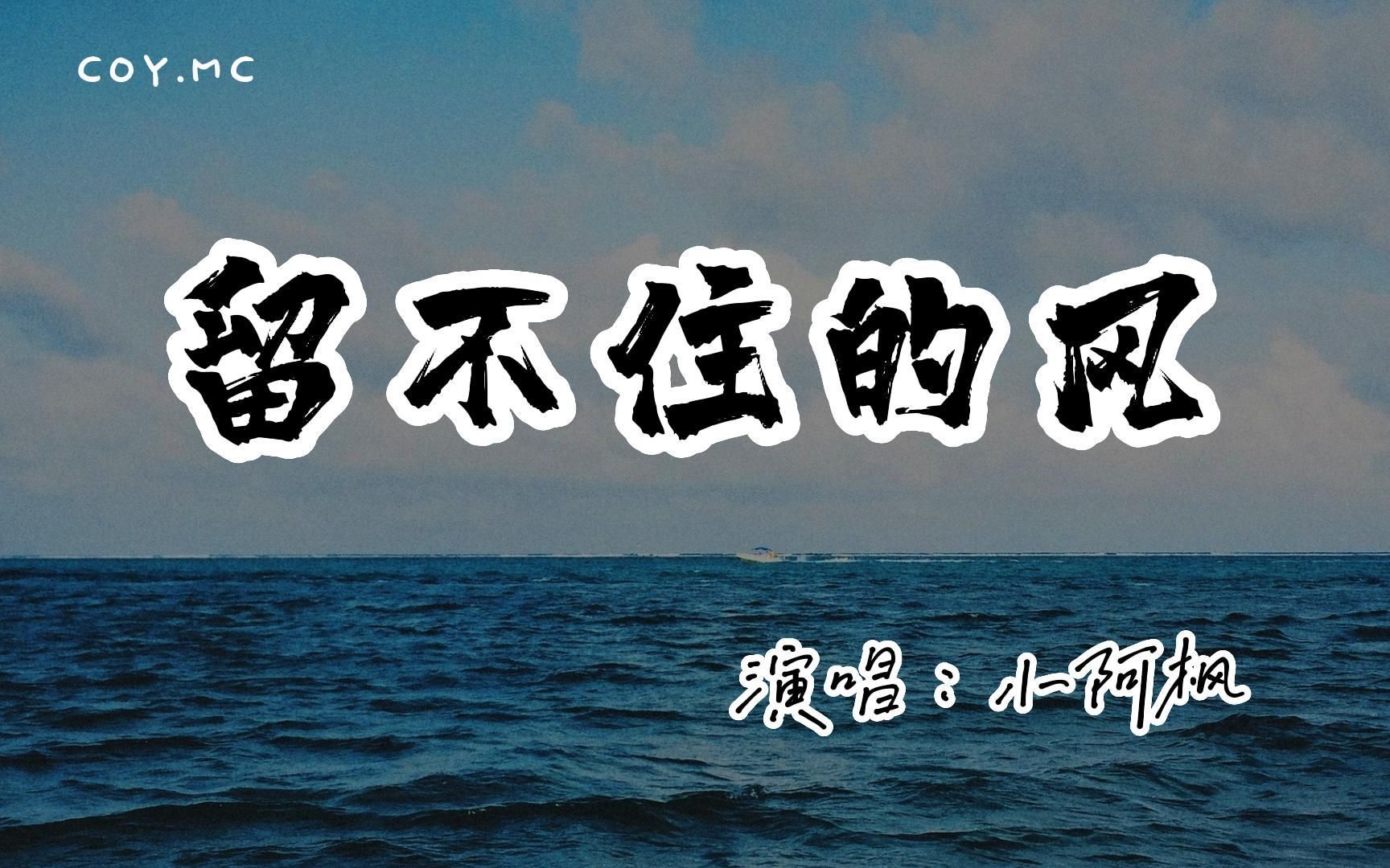 [图]小阿枫 － 留不住的风『你是我留不住的风 填不满的空』（动态歌词/Lyrics Video/4k）