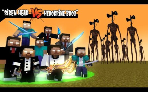 [图]【MC动画】怪物学院特别篇:Herobrine VS 警笛头