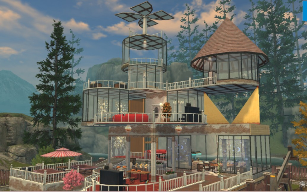 明日之后玻璃爱心房子建筑,79星空在你眼里