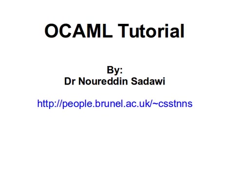 OCAML Tutorial 133 Introduction哔哩哔哩bilibili