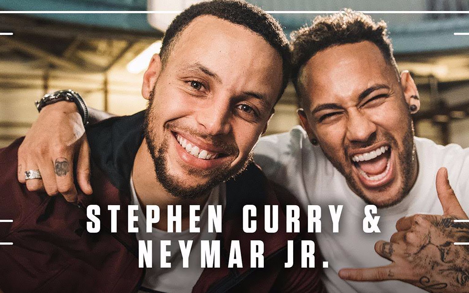 内马尔原来也是个篮球球迷,跟库里这互动有点好看