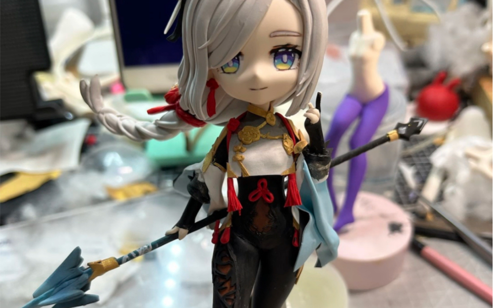 原神申鹤超轻粘土手办