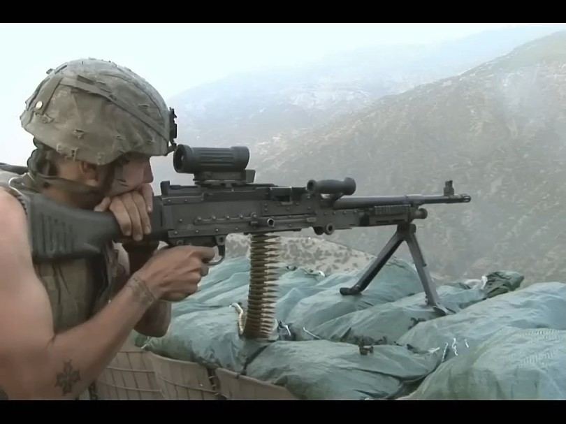 美国士兵在阿富汗前线