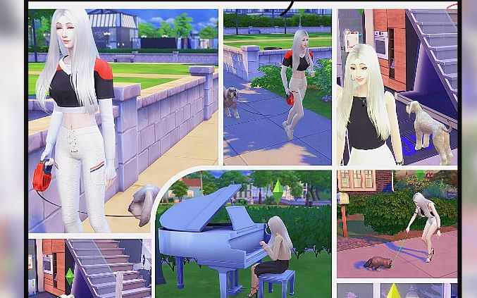 夏落瑾瑜/米媤(米家老四) 《模拟人生4》 米氏家族捏人系列_哔哩哔哩