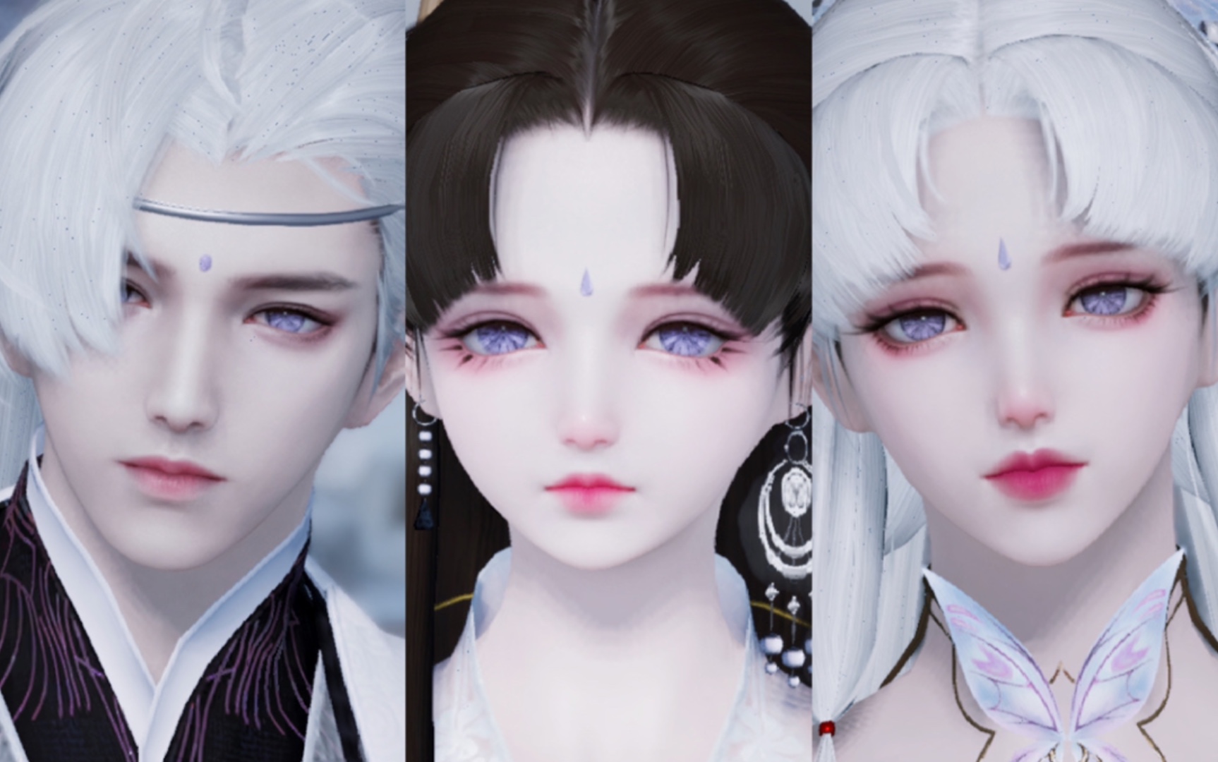 紫水晶系列天刀天涯明月刀手游三体型捏脸数据