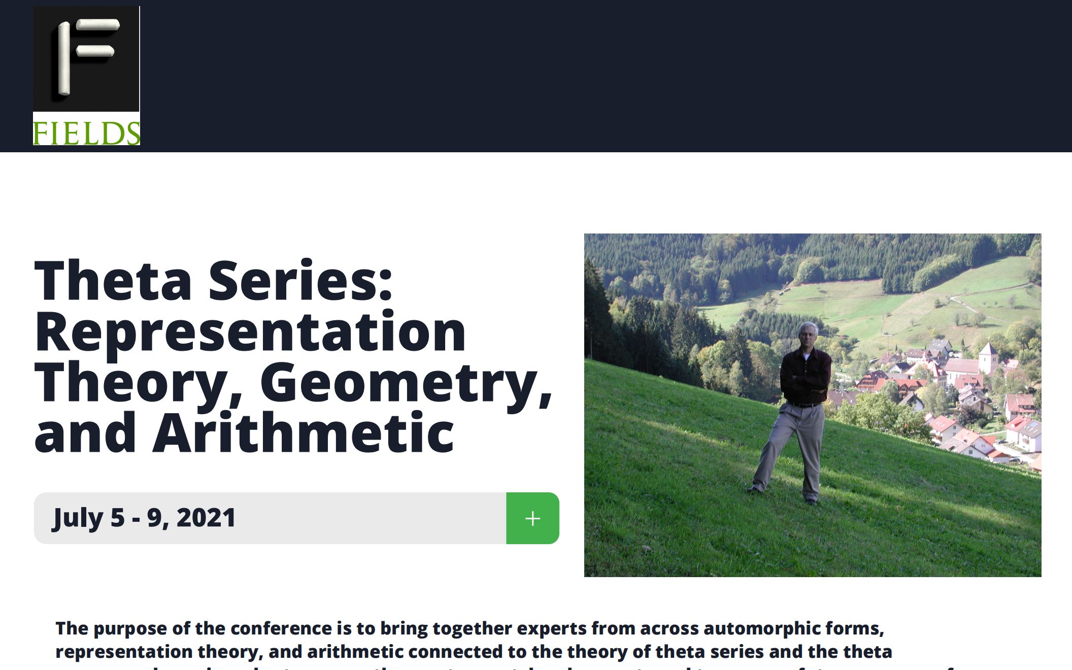 [图]【Fields Institute】Theta Series: Representation Theory, Geometry, and Arithmetic