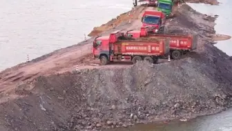 难得一见，平陆运河拆除超级围堰