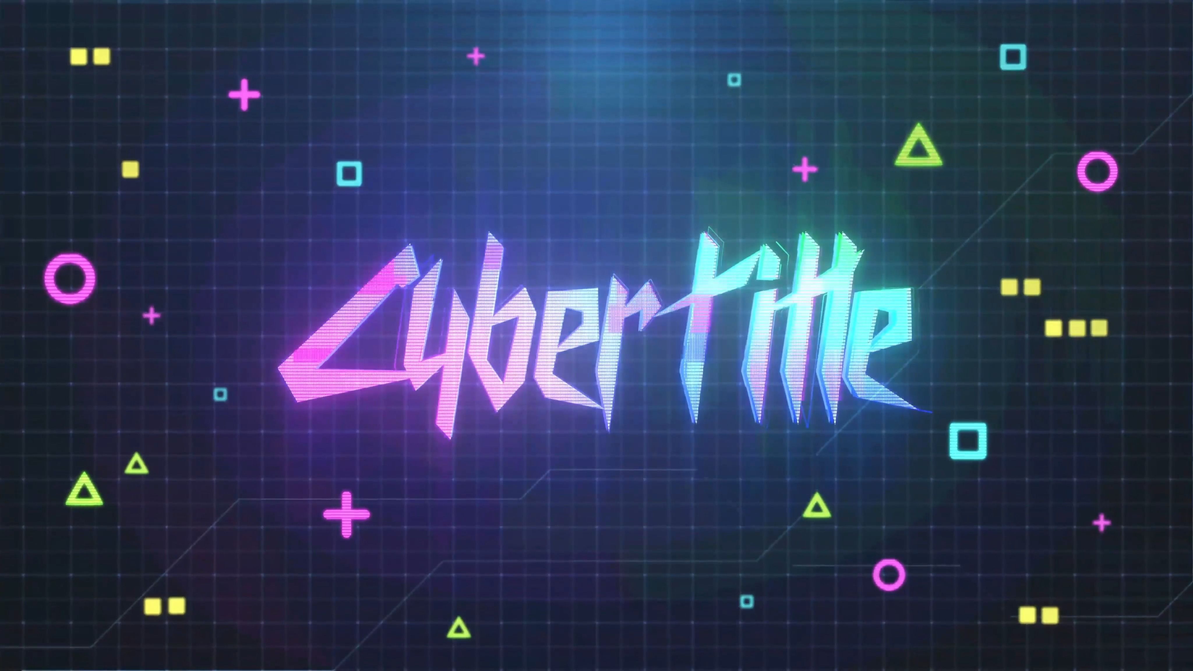 pr模板|未来派时尚赛博朋克效果特效素材视频动画logo片头