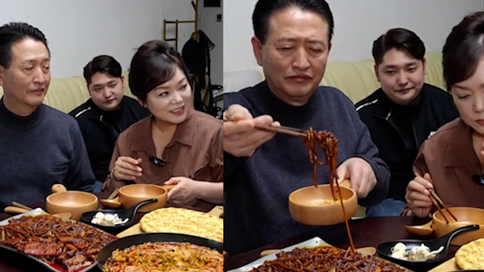 韩国爸妈第一次吃螺蛳粉,臭臭的香又辣暴风吸入,隔着屏幕流口水