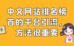 Download Video: 同样是利用中文网站排名榜首的平台引流，方法不对，你的努力都白费