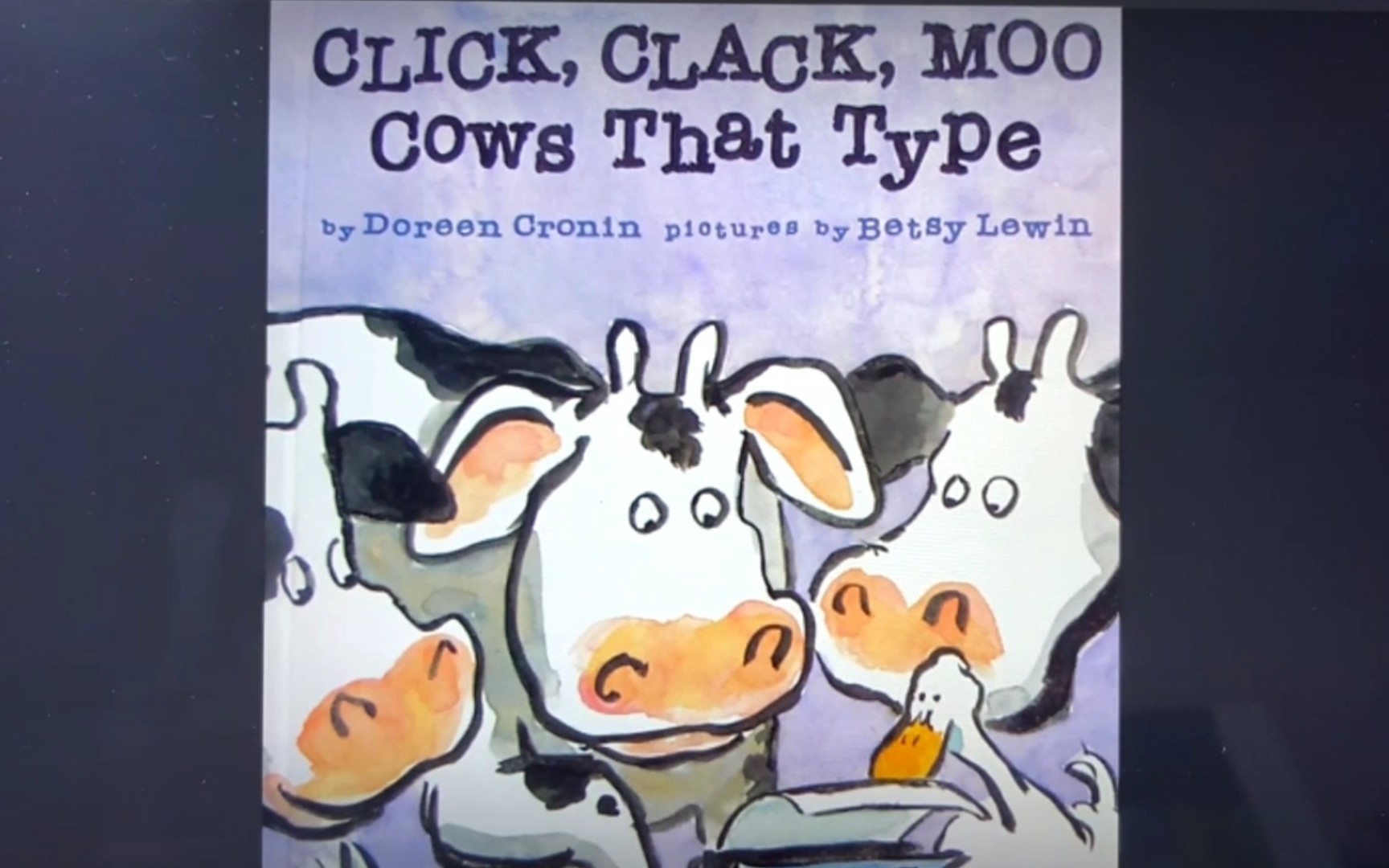 [图]亲子阅读 —— 英文有声绘本《CLICK, CLACK, MOO Cows That Type》① (会打字的奶牛①)