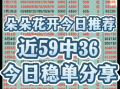 朵朵花开9月4日排三推荐分享.今日也是信心满满,继续冲红哔哩哔哩bilibili