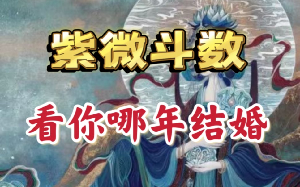 紫微斗数看结婚流年.太阳巨门女.天同太阴夫妻.哔哩哔哩bilibili