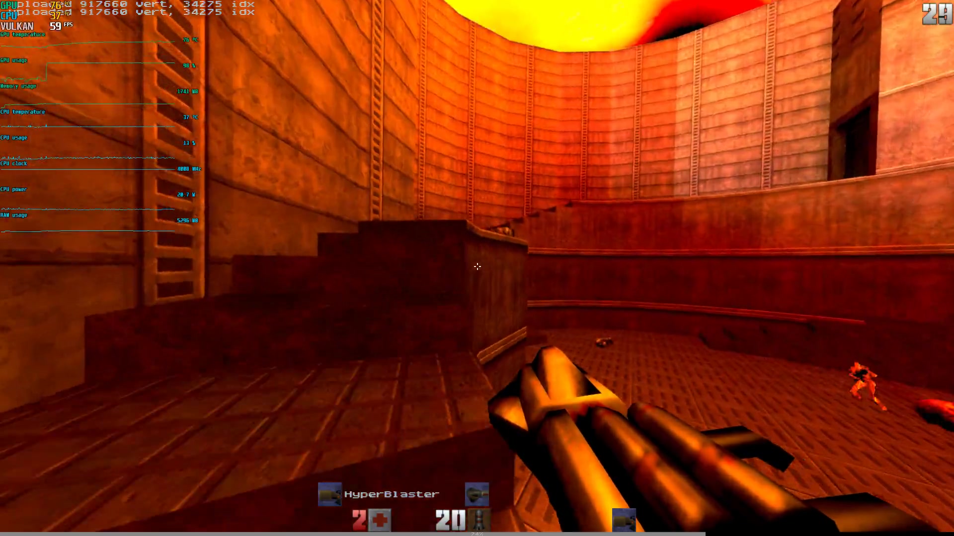 [quake2-rtx on]雷神之锤2 打开rtx之后.