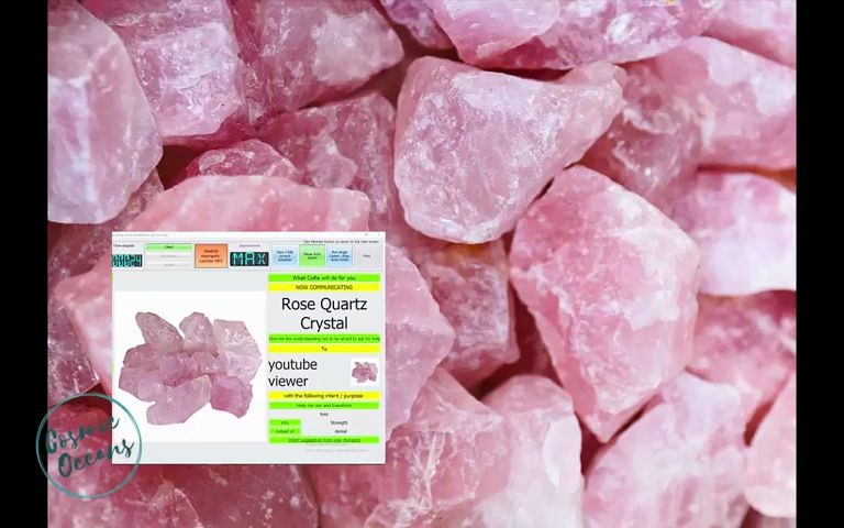 [图]玫瑰石英（粉晶）晶体频率 -- 心轮愈合振动能量Rose Quartz Crystal Frequency