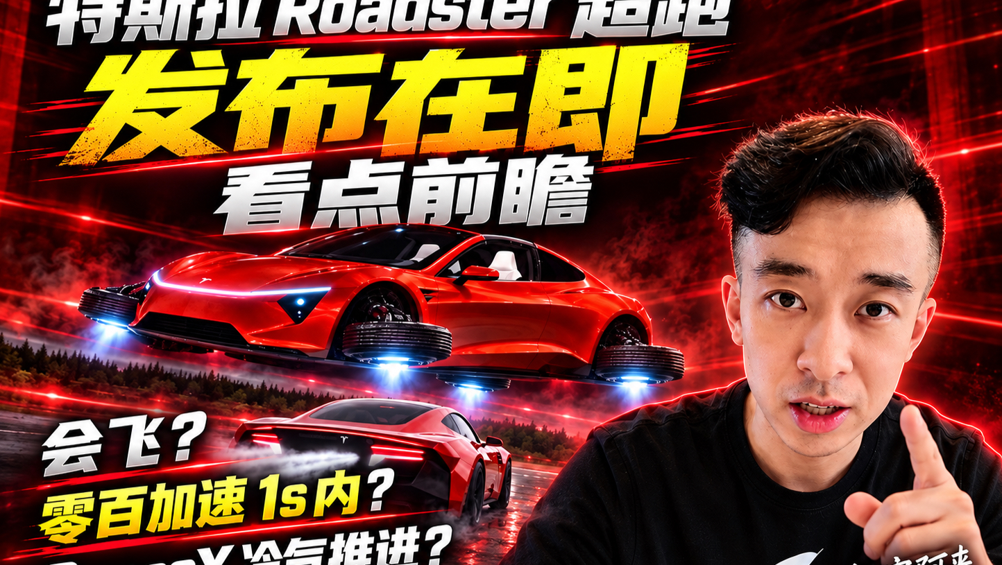 特斯拉 Roadster 超跑本周五发布！会飞？零百加速不到1秒？SpaceX 冷气推进？三大看点，一起提前聊聊！