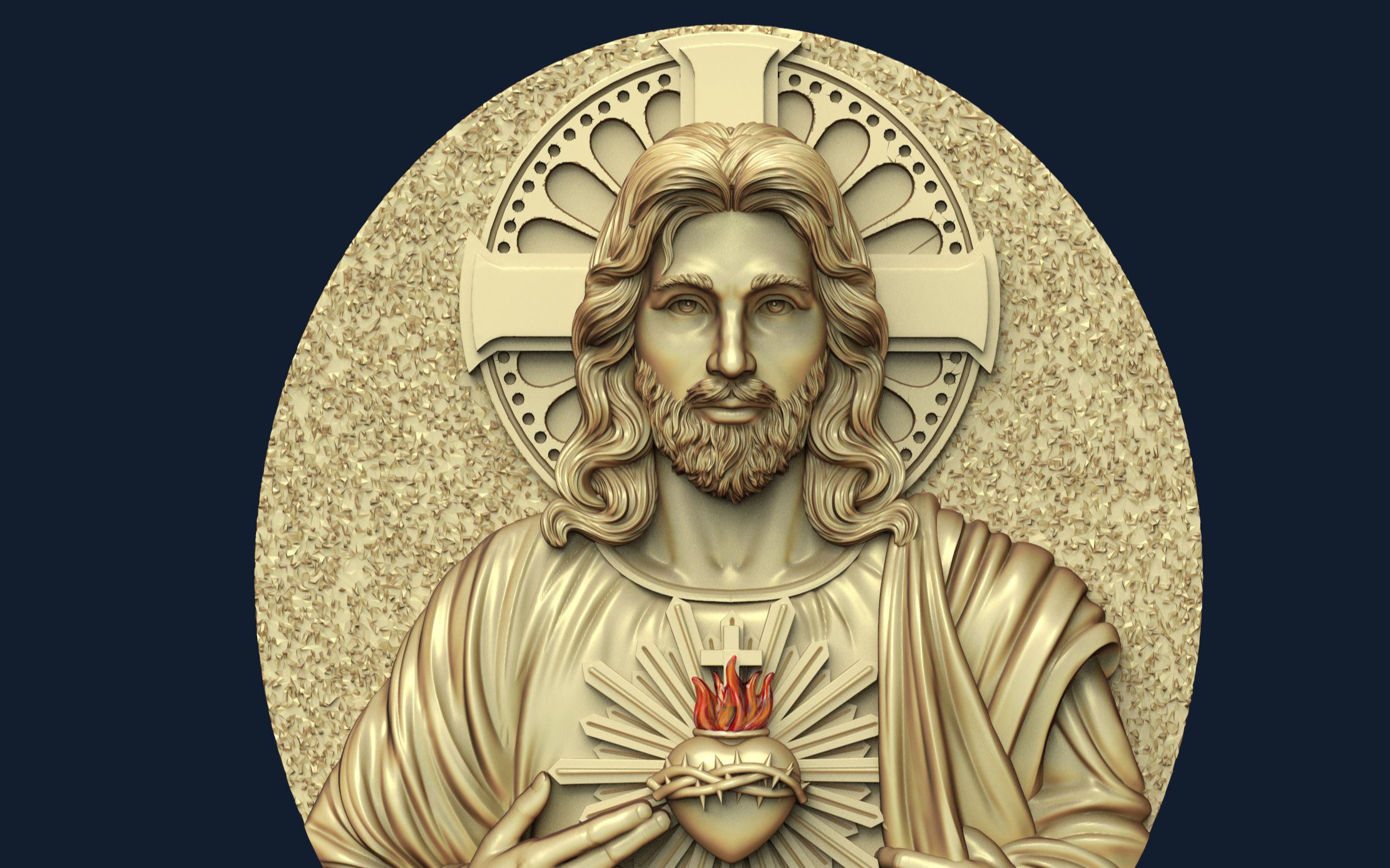 耶稣浮雕案例zbrush雕刻演示_哔哩哔哩 (゜-゜)つロ 干杯~-bilibili