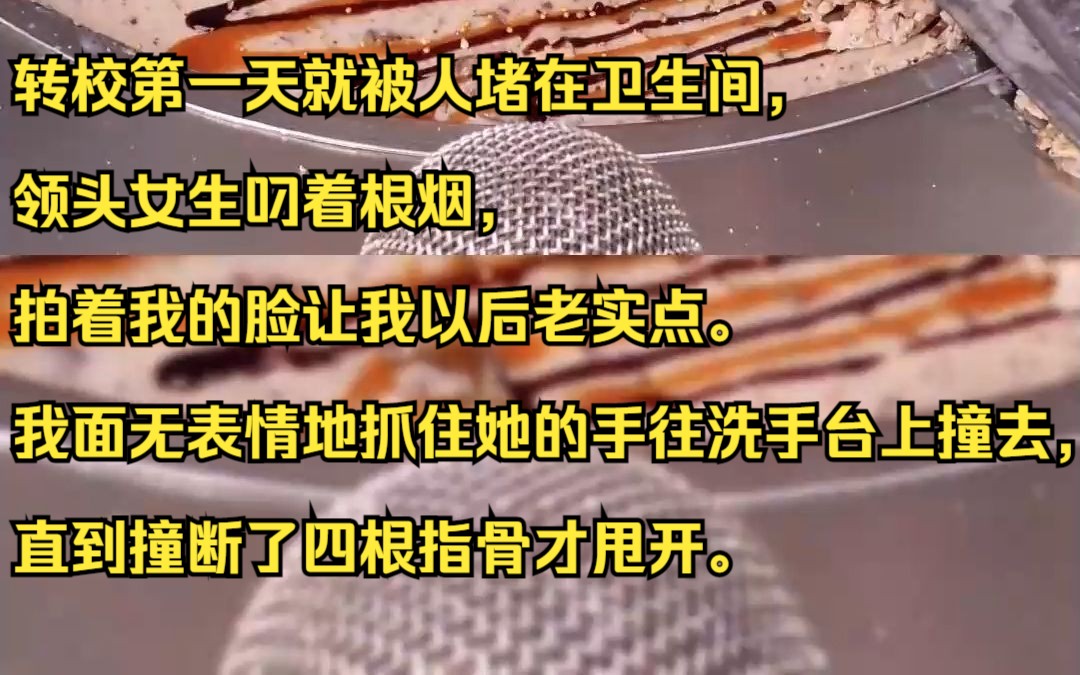 转校第一天就被人堵在卫生间,领头女生叼着根烟,拍着我的脸让我以后老实点.我面无表情地抓住她的手往洗手台上撞去,直到撞断了四根指骨才甩开....