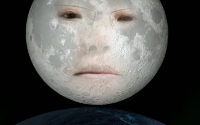 最吓人鬼脸 月亮图片
