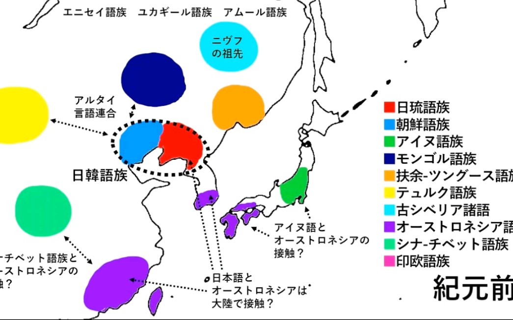 [图]【日语的起源之东亚语言史（假说）】日本語の起源 東アジアの言語史まとめ【仮説】