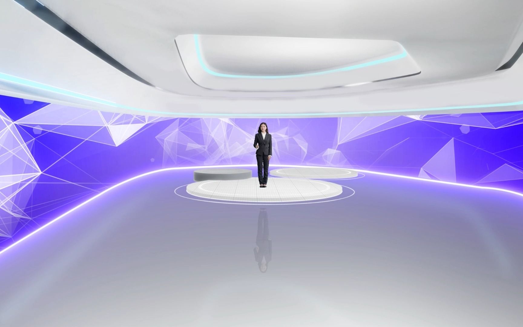 vmix微赞芯象虚拟集场景发布会直播间抠像背景演播室场景多机位56 三