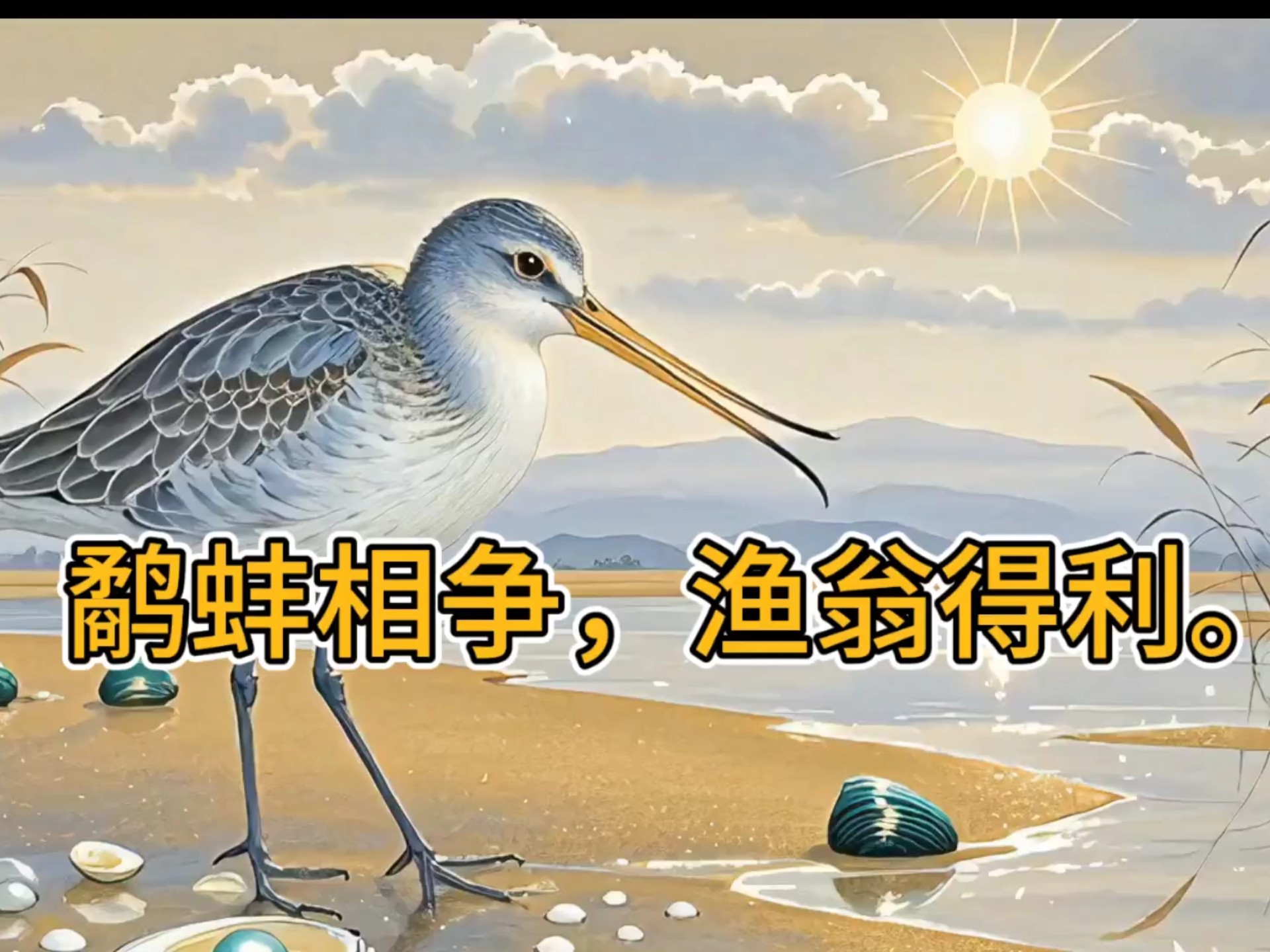 鹬蚌相争,渔翁得利.经典成语故事解说