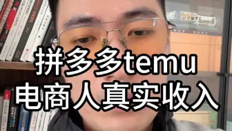 拼多多temu电商人真实收入