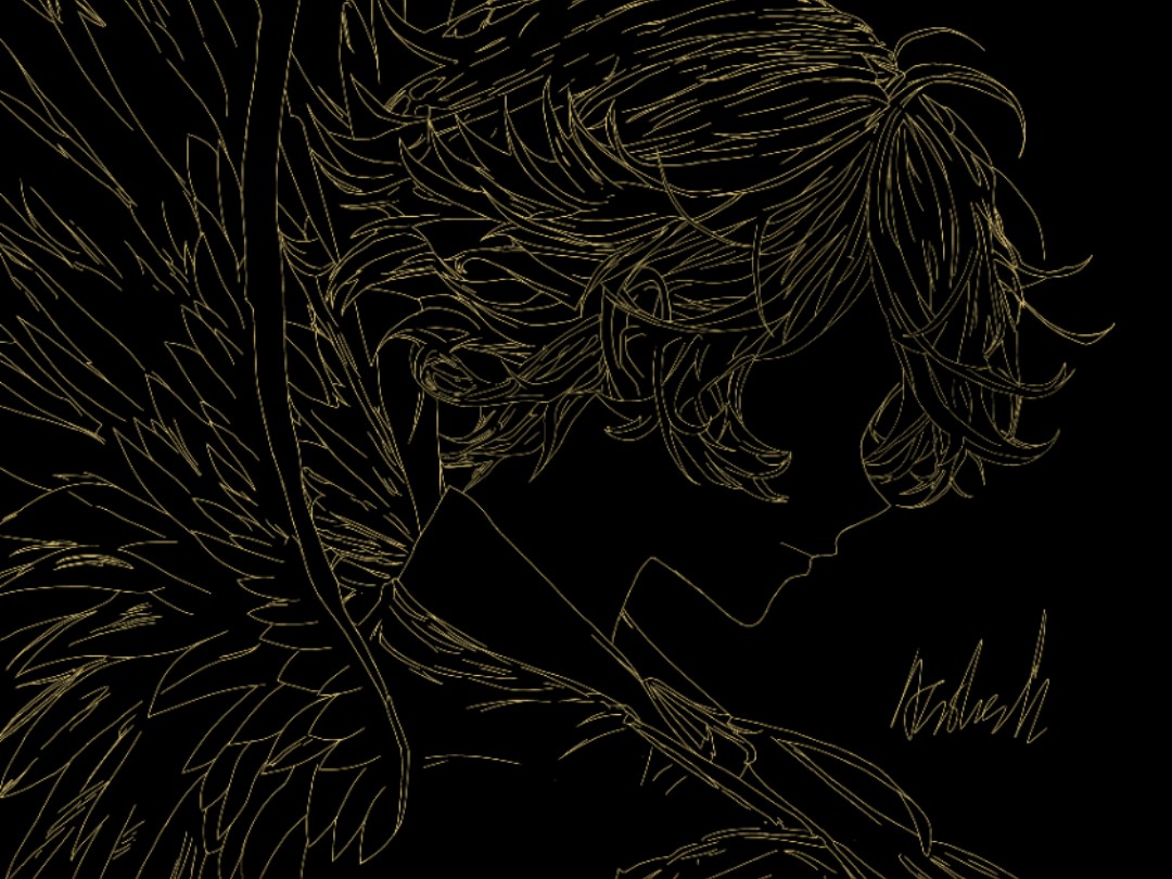 绘画,简单的天使绘画过程,画渣