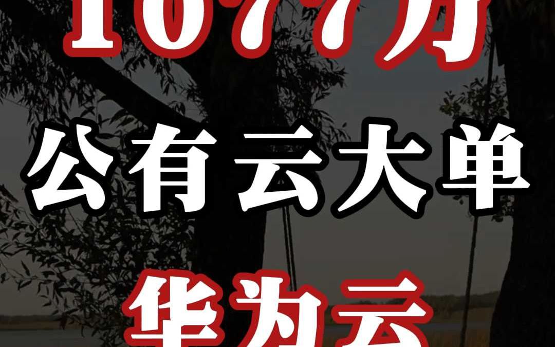 1077 万、公有云大单:华为云(中)哔哩哔哩bilibili