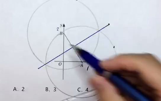 [图]初中数学 两圆一线找等腰三角形